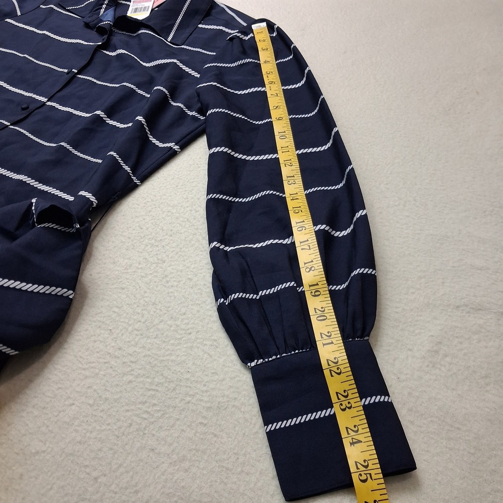 Vineyard Vines Coastal Nautical Rope Print Belted Midi Dress Womens Sz M NWT - Picture 7 of 16